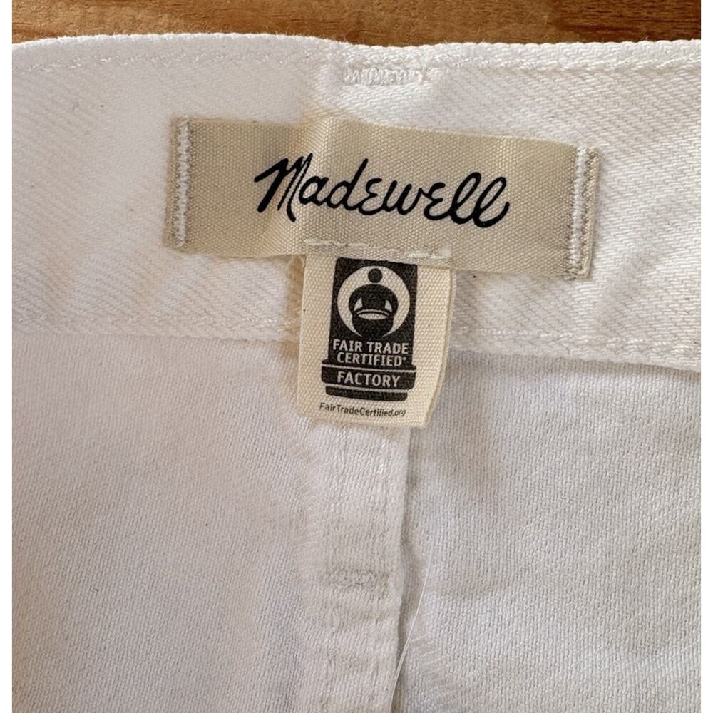 Madewell NWT Women’s Baggy Flare jeans size 30 White N9 - Picture 4 of 12